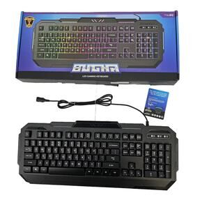 Bugha LED‎ Gaming Keyboard Black NEW Open BOX